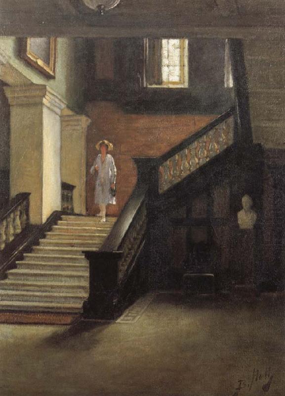 Bernard Hall Staircase to Public Library china oil painting image